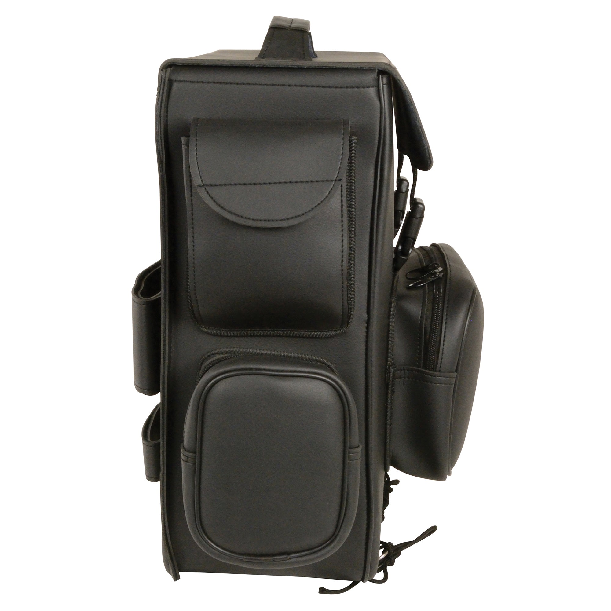 Large PVC Sissy Bar Bag w/ 5 Bonus Pockets (16X19X7)