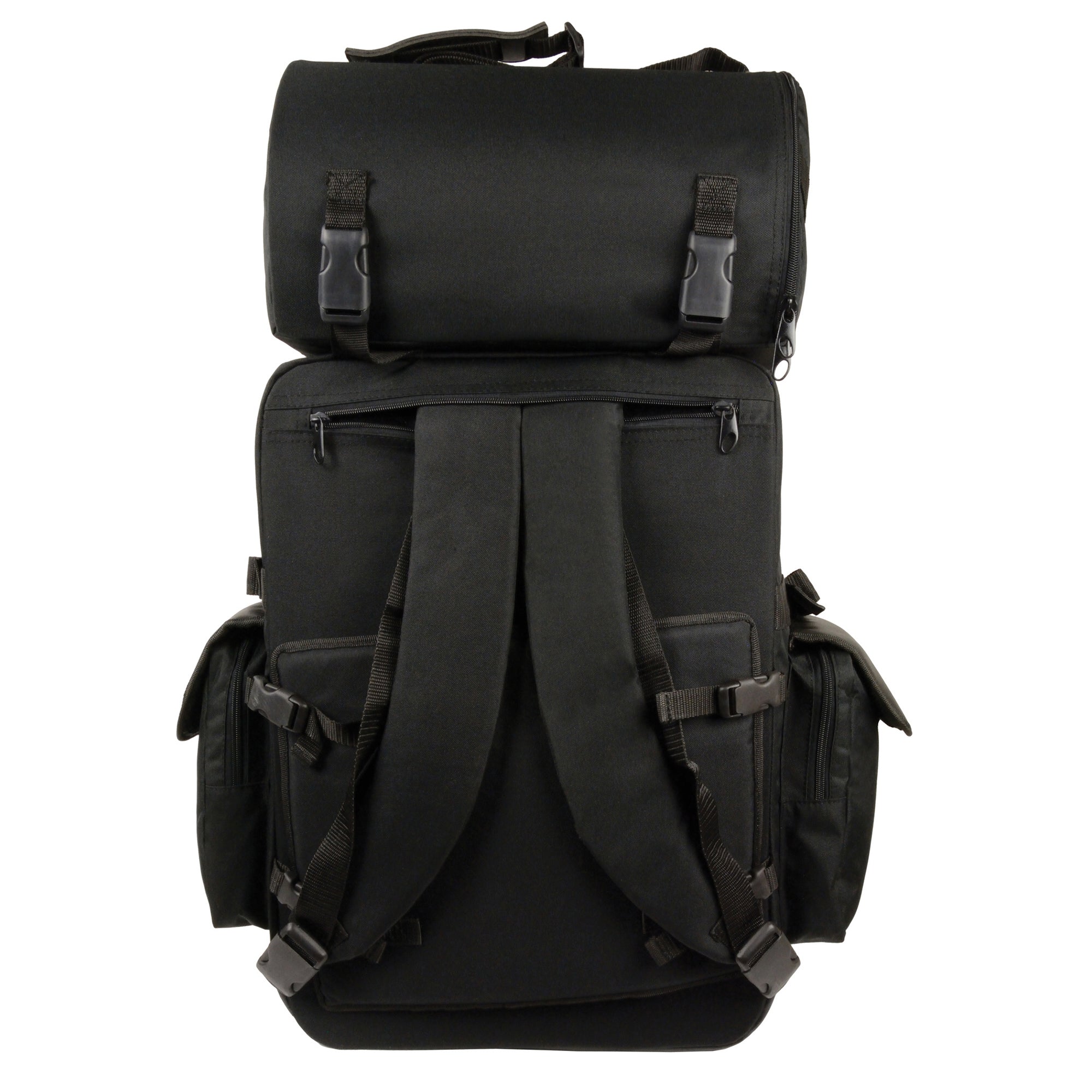 Large Textile Two Piece Sissy Bar Bag w/ Briefcase Pockets (15X21X8)