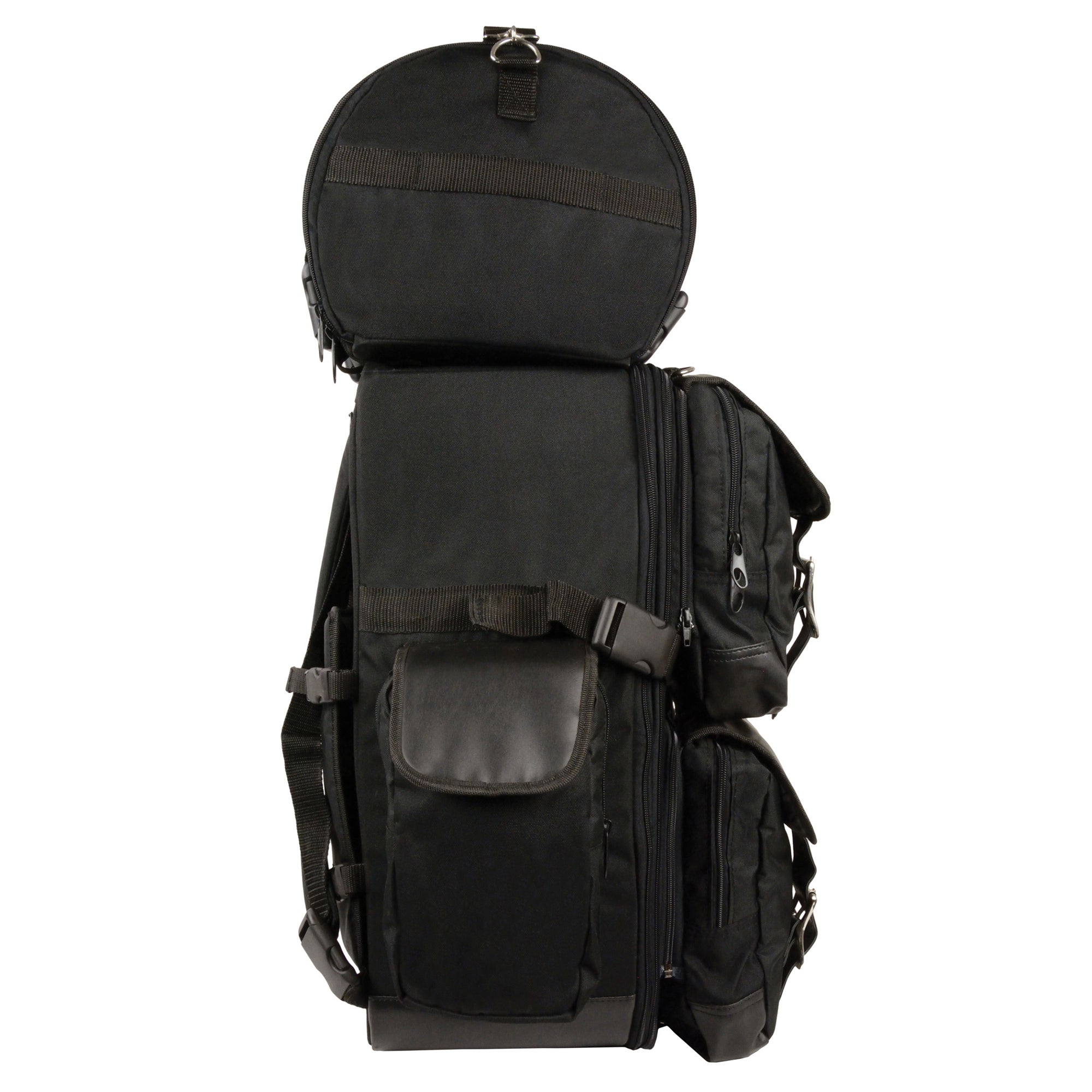 Large Textile Two Piece Sissy Bar Bag w/ Briefcase Pockets (15X21X8)