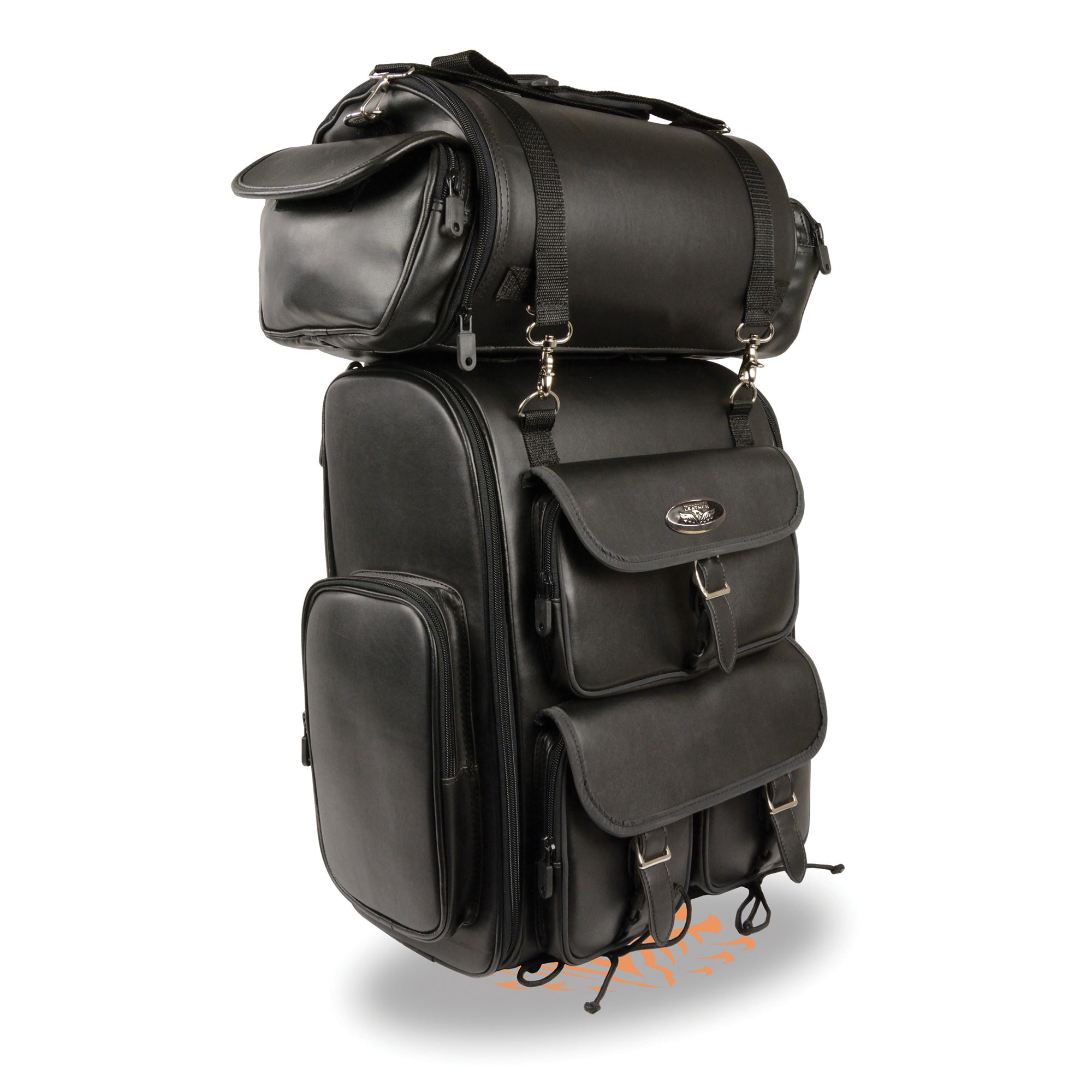 Extra Large Two Piece PVC Touring Pack w/ Reflective Piping (14X17X7)