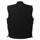Men's Side Lace Denim Club Vest w/ Hidden Zipper