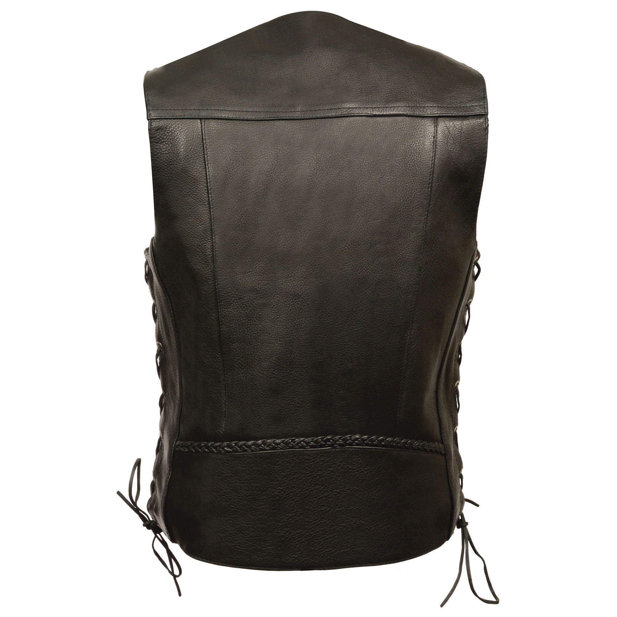 Men's Braided Side Lace Vest w/ Buffalo Snaps