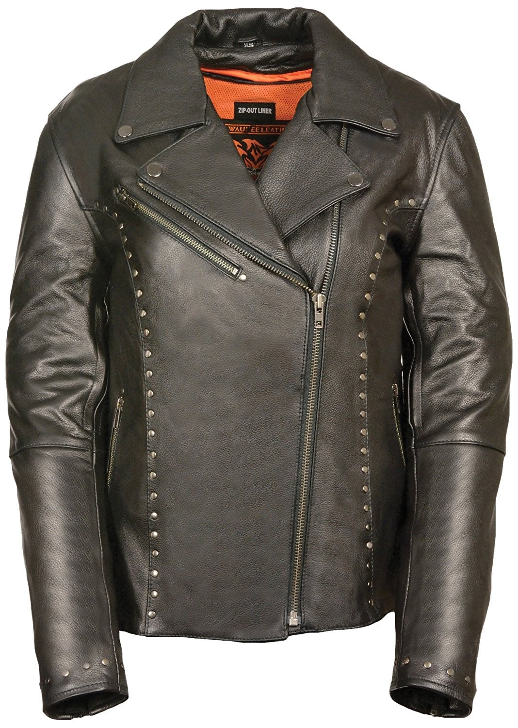 Women's Classic M/C Jacket w/ Rivet Detailing