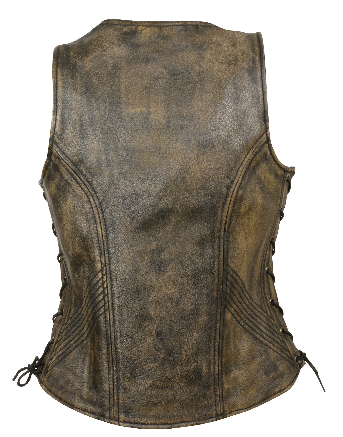 Charcoal Brown Hamilton washed leather vest