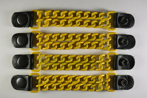 Motorcycle Leather Chain Vest Extender Biker Snap on - Extend your Vest (YELLOW)