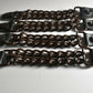 Motorcycle Leather Chain Vest Extender Biker Snap on - Extend your Vest (BROWN)