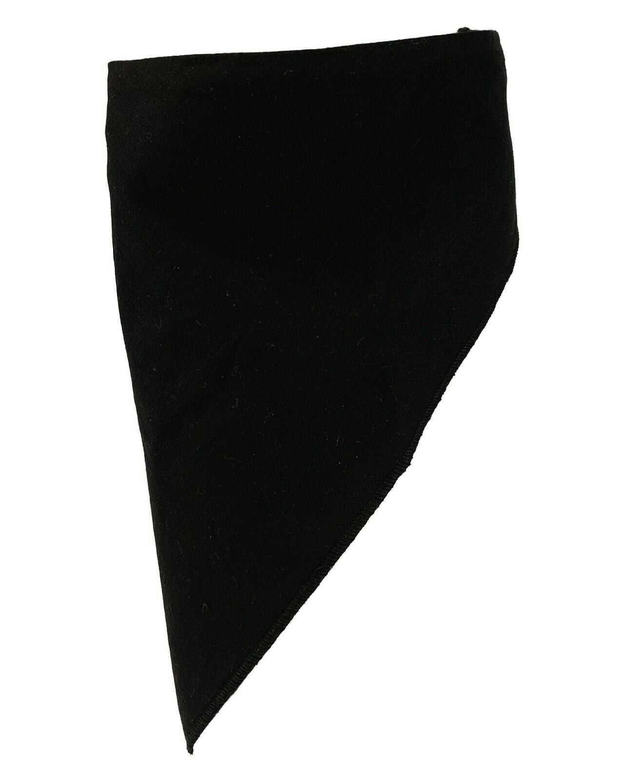 Face Mask Black Cotton Bandana Biker Facemask Triangle Headband Neck Ride Scarf
