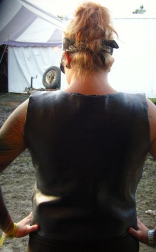 Colored Bullet Proof style Leather Motorcycle Vest bikers Club Tactical Vest