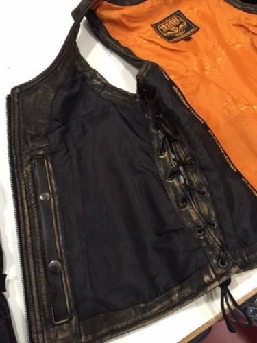 Charcoal Brown Hamilton washed leather vest