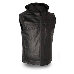 The Assassin Men's Banded Collar & Removable Hoddie Vest