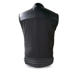 The Hideout Men's Leather & Textile Vest