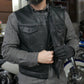 The LOWSIDE Men's Motorcycle Leather Vest