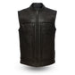 The Rampage Men's Banded Collar & Hip Relief Side Zippers Vest