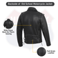 New Old School Police Style Motorcycle Leather Jacket 2 Ammo pocket #10205 Grey