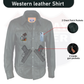 Leather motorcycle lightweight shirt - western biker club soft leather shirt - HighwayLeather