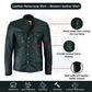 HL10499 Club Leather Shirt Men Black Mandrin collar - HighwayLeather