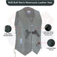 Antique Brown Men's Leather Vest 10 Pockets Biker Real Cowhide #3540RUB-BRN