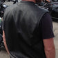 Highway Leather Tifton Motorcycle Vest, Gun pockets, SOA Club, Hardcore Biker Vest