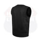 HL11639SPT Collarless Leather Vest Motorcycle Biker Club Concealed Carry Outlaws - HighwayLeather