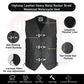 Highway Leather Heavy Metal Rocker Braid Waistcoat Motorcycle Vest SKU # HL11650