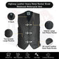 Highway Leather Heavy Metal Rocker Braid Waistcoat Motorcycle Vest SKU # HL11650