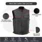 SOA Men's Leather Vest Anarchy Motorcycle Biker Club Concealed Carry Side Lace HL11685NKD
