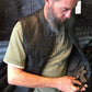 Outlaw Leather Club Vest Zipper/Snap Inside Gun Pockets - HighwayLeather