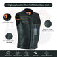 Outlaw Leather Club Vest Zipper/Snap Inside Gun Pockets - HighwayLeather