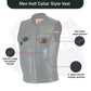 Outlaw Leather Club Vest Zipper/Snap Inside Gun Pockets - HighwayLeather