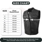 AMZO11693SPT Black Men Cross Stitch Club Leather Vest