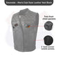 AMZO11693SPT Black Men Cross Stitch Club Leather Vest