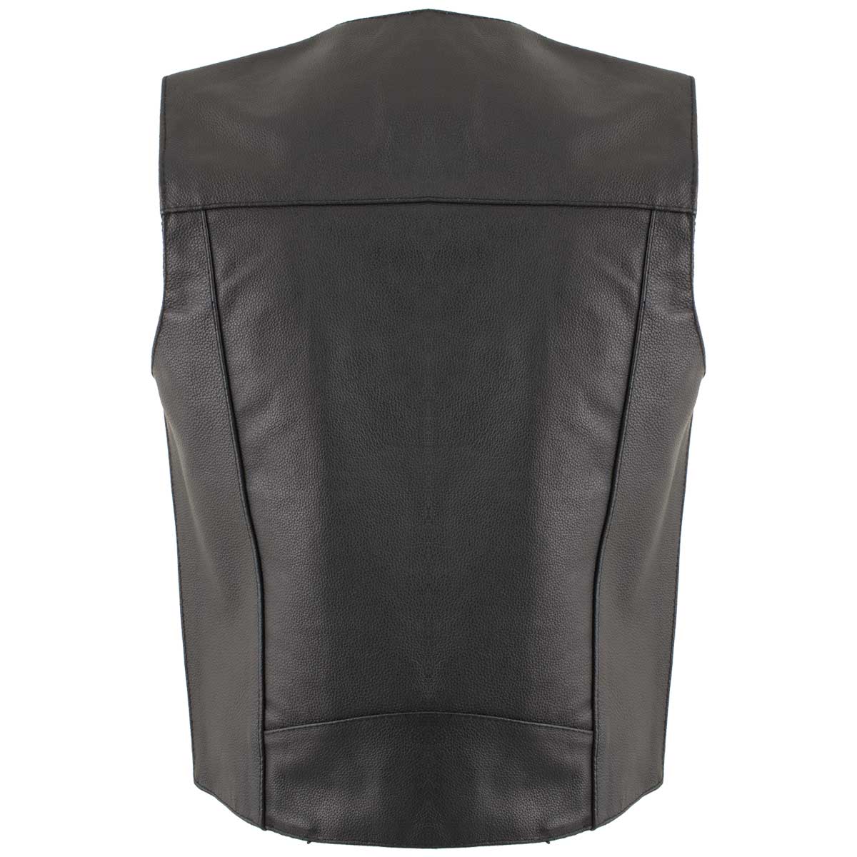 USA Leather 1201 Men's Black 'Club Style' Classic Original Leather Vest — image 4