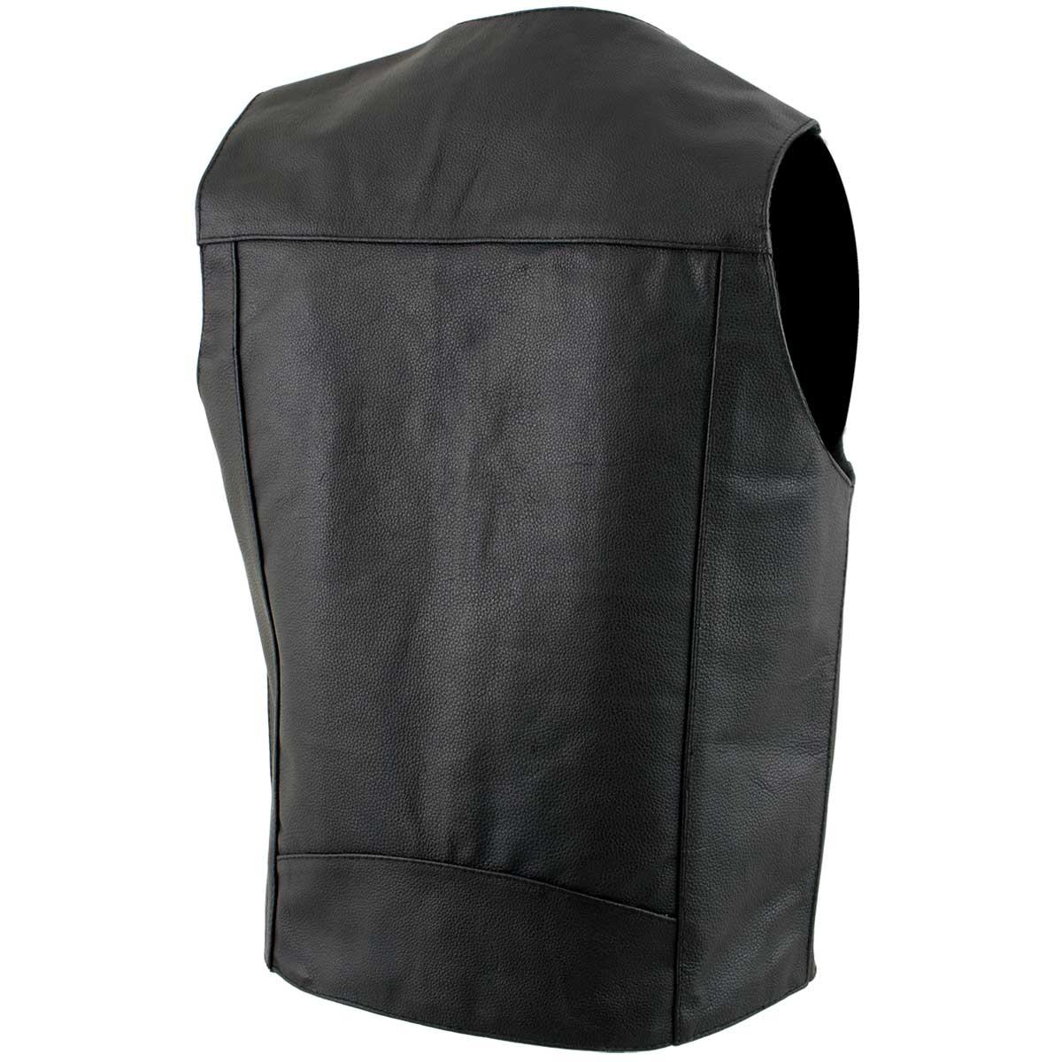 USA Leather 1201 Men's Black 'Club Style' Classic Original Leather Vest — image 8