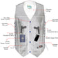 USA Leather 1204 Men's Black 'Dime' Classic Leather Ten Pocket Motorcycle Biker Vest with Side Laces — image 2