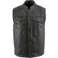 USA Leather 1205 Men's Black 'Combat Style' Motorcycle Biker Leather Vest — image 8