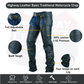 Basic Classic Style Leather Motorcycle Chap for Motorcycle Riding Plain Easy Fit