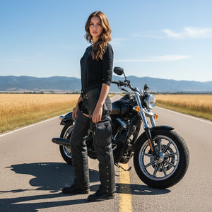 Moto Style Essentials: Braided Chaps and Thigh Bag