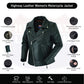 HL13103 Braided Women's Full Length Motorcycle Jacket with Side Stretch Gun Pocket - HighwayLeather