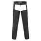 HL12800BRAIDED  Classic Black Braided Style Leather Motorcycle Chap for  Riding Easy Fit