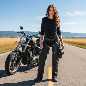 Moto Style Essentials: Braided Chaps and Thigh Bag