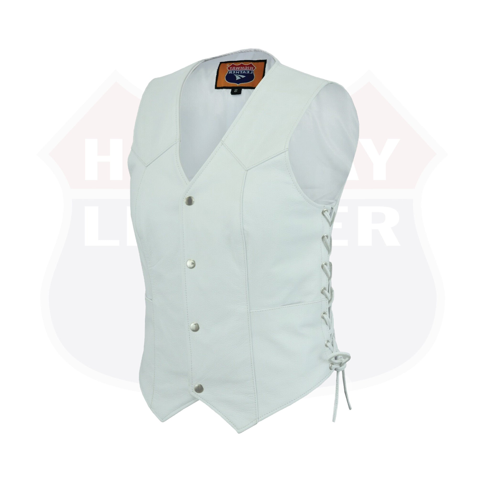 White 2024 motorcycle vest