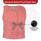 Red Leather - Women Bulletproof Style Motorcycle Vest