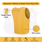 HL14945YELLOW Women Yellow bullet proof style leather vest- for biker club