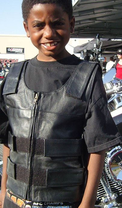 Kid's Bulletproof Style Leather Vest - HighwayLeather