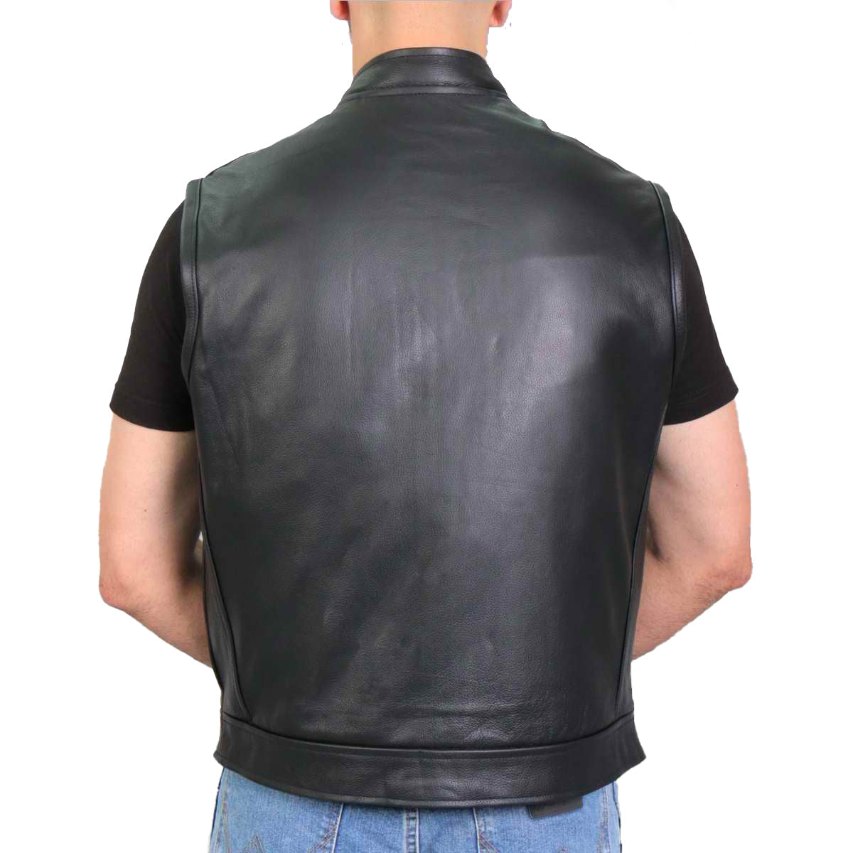 Hot Leathers VSM1052 Men's Black Patriotic Conceal and Carry Leather Vest — image 5
