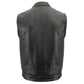 Men’s Premium Cowhide Leather Club Style Motorcycle Biker Riding Vest BZ6410 — image 2