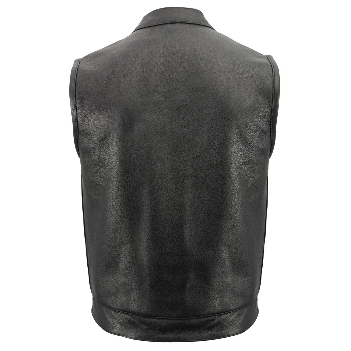 Men’s Premium Cowhide Leather Club Style Motorcycle Biker Riding Vest BZ6410 — image 2