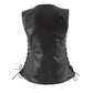 Milwaukee Leather LKL4710 Women's Black Premium Leather Motorcycle Biker Rider Vest w/ Snap Button Closure - image 5