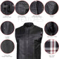 Milwaukee Leather LKM3783 Men's Classic Black Leather Motorcycle Vest with Inside Flannel Liner — image 2