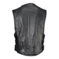 Milwaukee Leather LKM3786 Men's Swat Style Black Leather Motorcycle Riders Vest w/ Adjustable Side Velcro — image 2